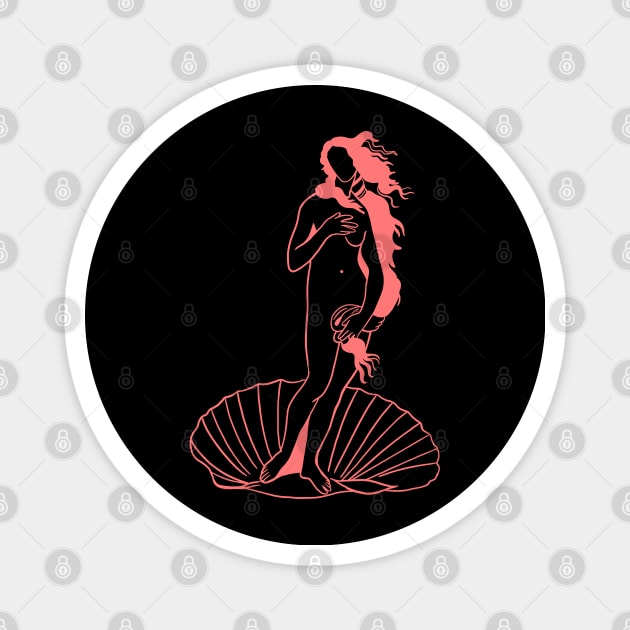 The Birth of Venus - Botticelli Painting Minimal Version Magnet by isstgeschichte